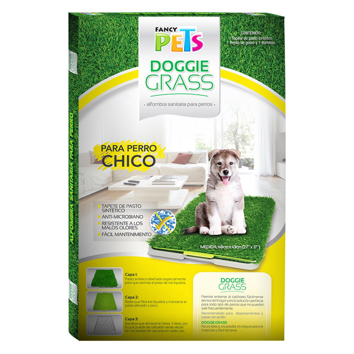 Tapete entrenador doggie grass chico Fancy Pets