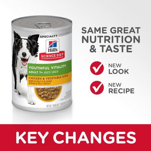 Hill´s adulto 7+ Youthful Vitality lata estofado canino - Cani Delights