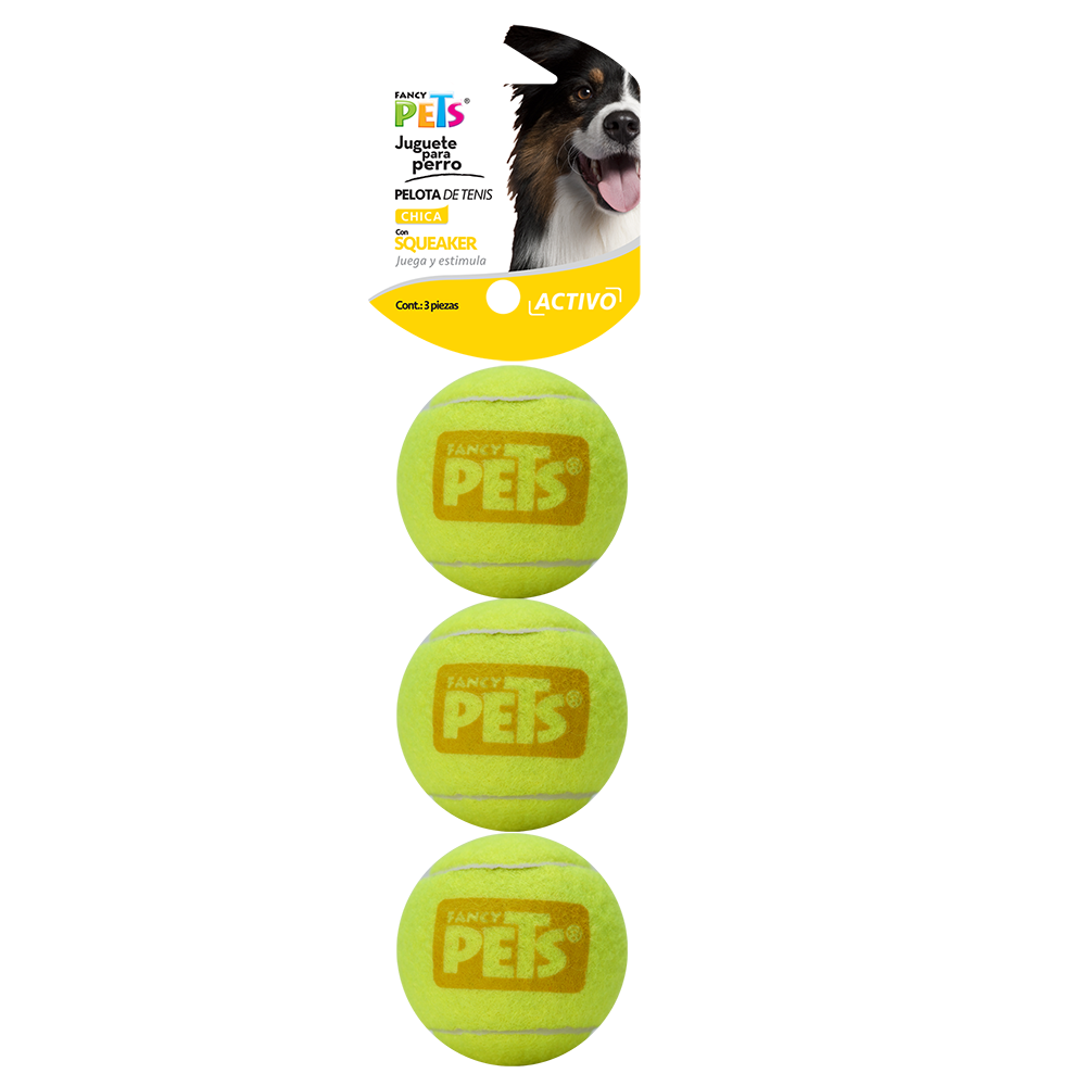 Paquete de pelotas de tenis 3pzas con sonido Fancy Pets