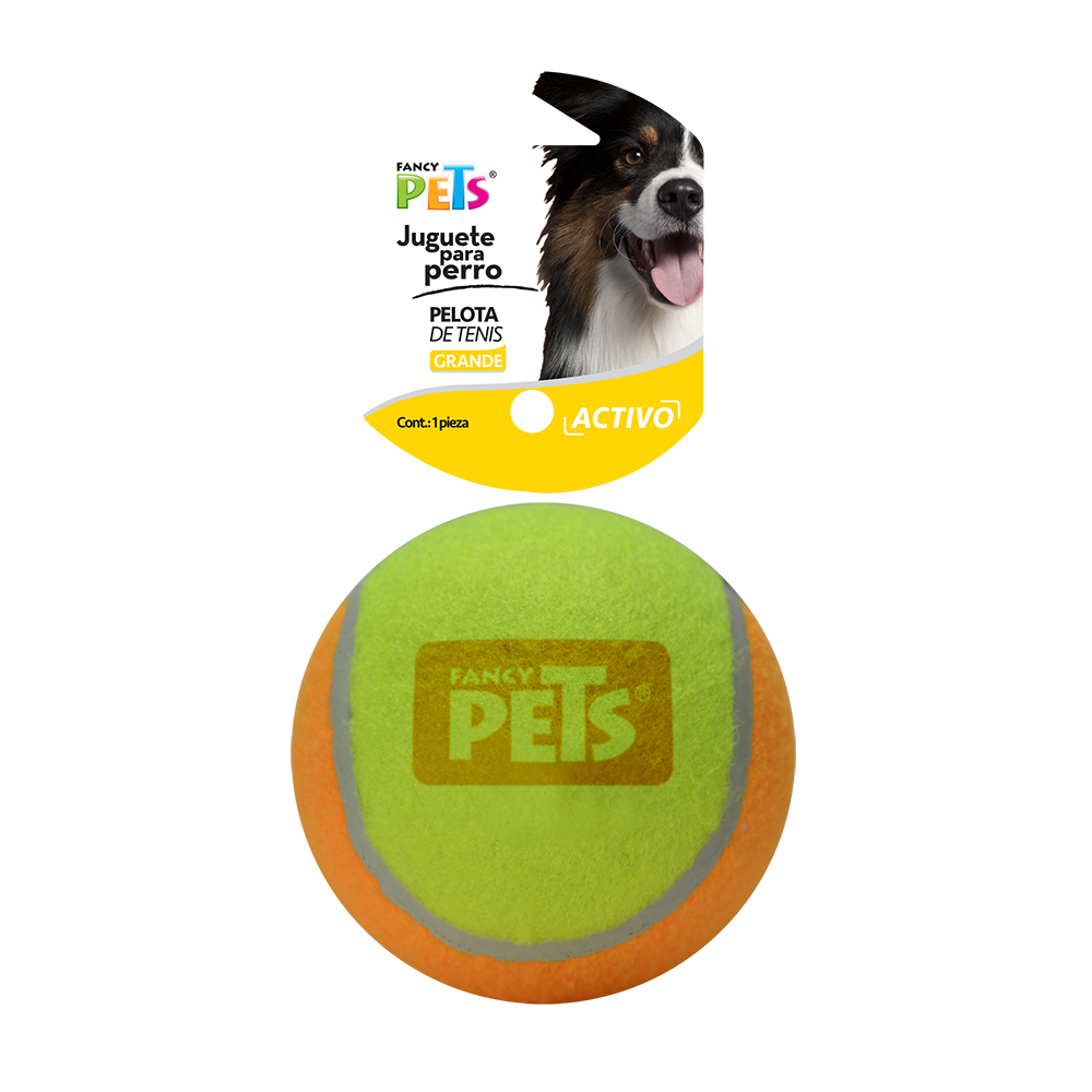 Pelota de tenis bicolor grande fancy pets