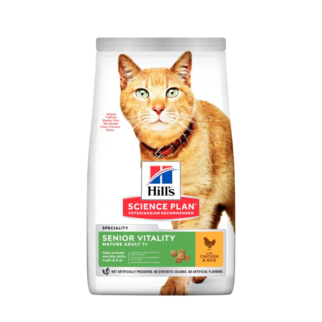 Hill's Senior Vitality alimento para gatos mayores 7+