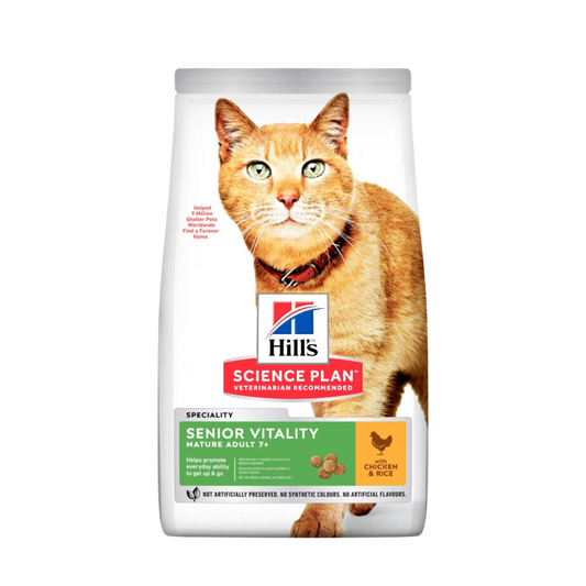 Hill's Senior Vitality alimento para gatos mayores 7+