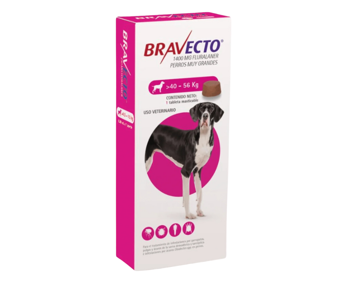 Bravecto Perros MSD 40-56kg 1 comprimido