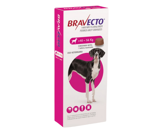 Bravecto Perros MSD 40-56kg 1 comprimido