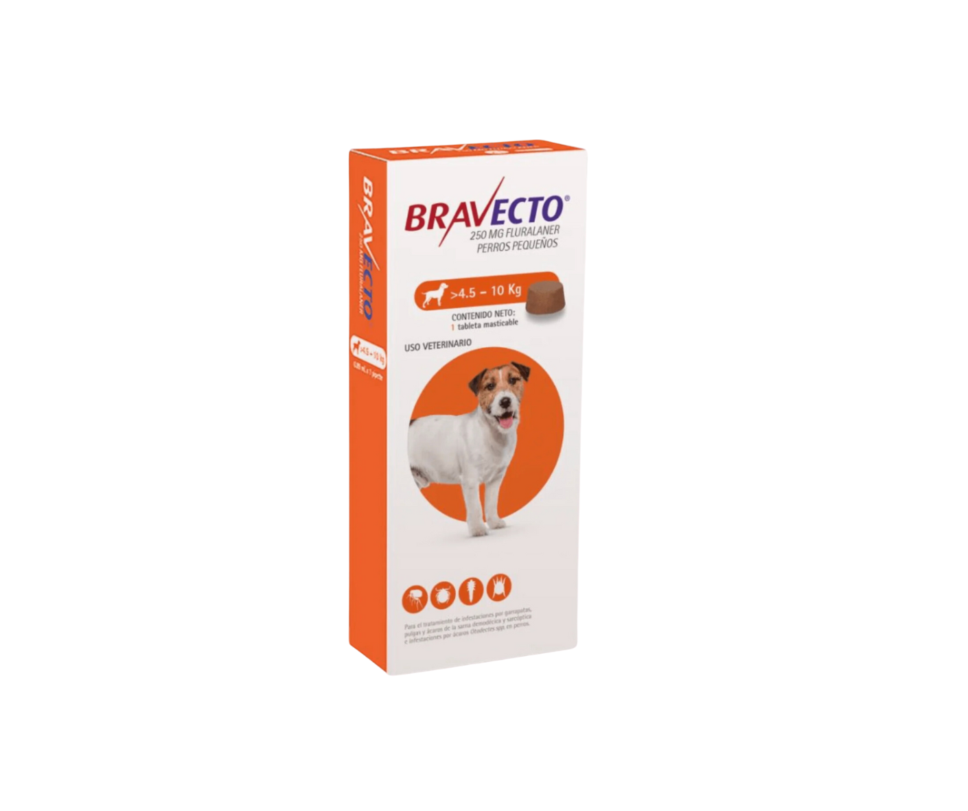 Bravecto Perros MSD 4.5-10kg 1 comprimido