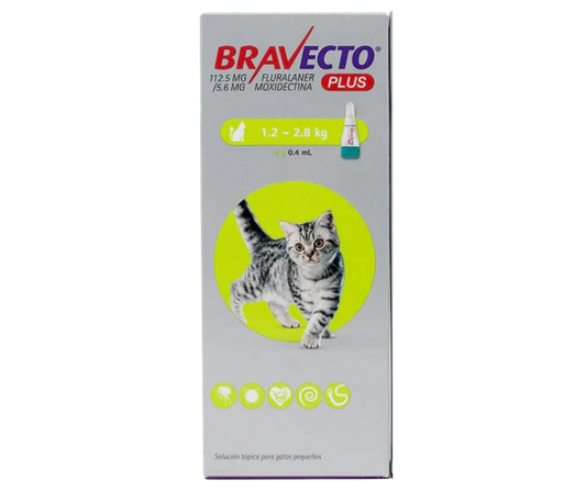 Bravecto Gatos MSD Pipeta 1.2-2.8kg