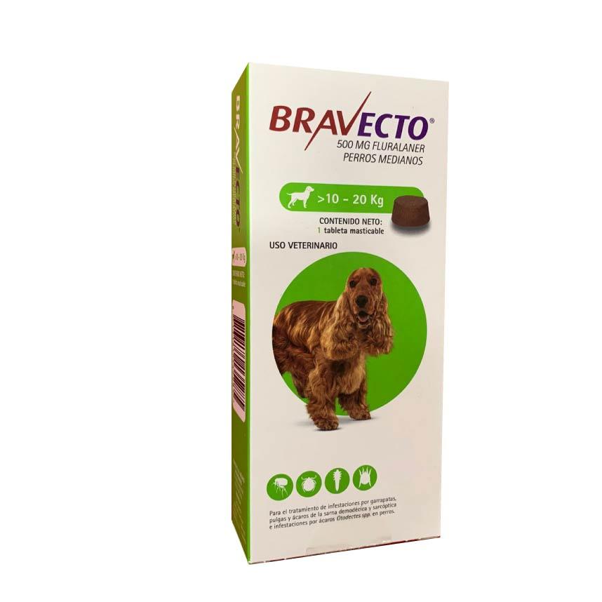 MSD Bravecto comprimido 500 mg 10-20 kg