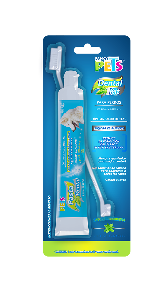 Kit dental para perros (pasta y cepillo de dientes) fancy pets