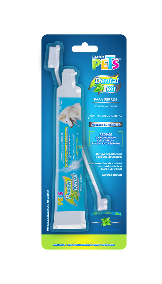 Kit dental para perros (pasta y cepillo de dientes) fancy pets