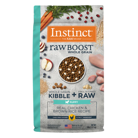 Instinct Raw Boost de Pollo con Granos y Arroz Integral para Cachorros